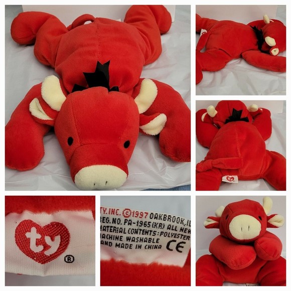 Ty Toys Rare Tabasco Red Bull Beanie Baby Snort 997 Poshmark